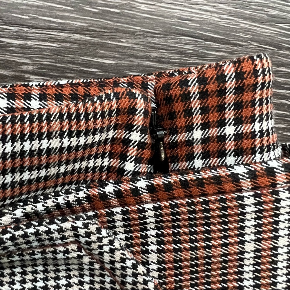Free People Sage Rust Brown Plaid Mini Skort - Picture 5 of 9